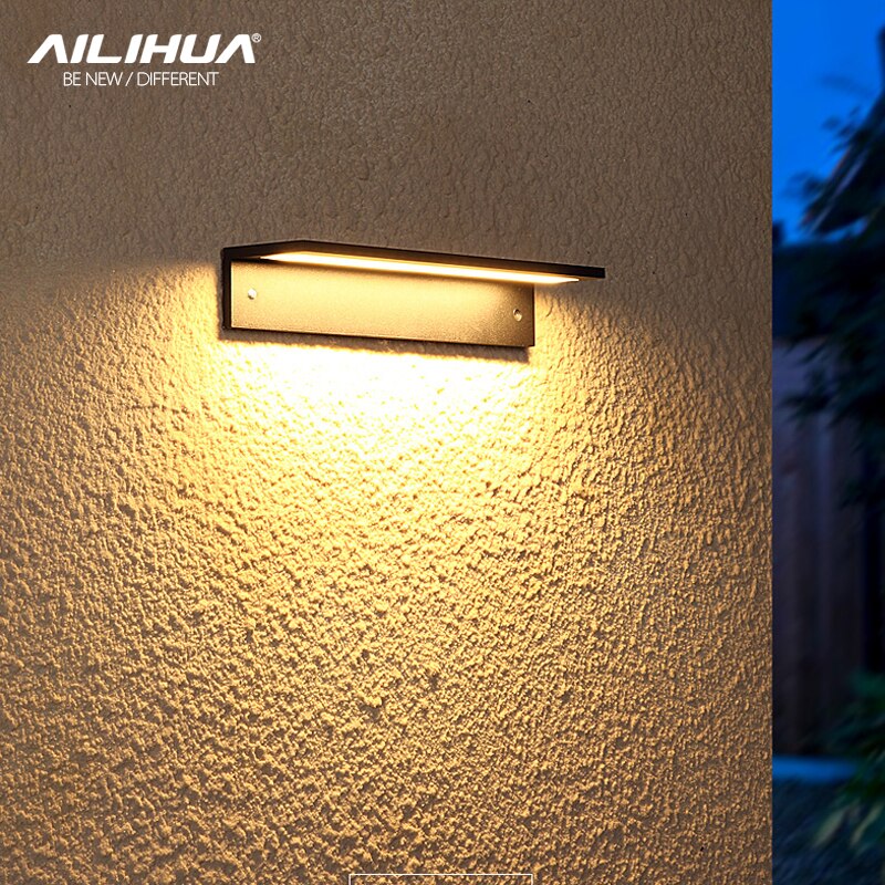 방수 LED 벽 램프 안뜰 발코니 야외 열 램프 간단하고 창조적 인 정원 야외 계단 벽 세척 벽 램프